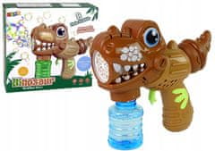 Lean-toys Dinosaur Bubble Machine Brown Liquid