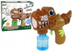 Lean-toys Dinosaur Bubble Machine Brown Liquid