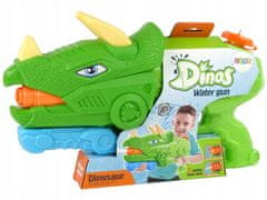 Lean-toys Vodní pistole Dinosaurus Triceratops 1330 ml Zelená