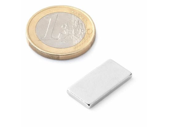 SOLLAU Neodymový silný magnet hranol 20x10x2 mm - balení 5 ks