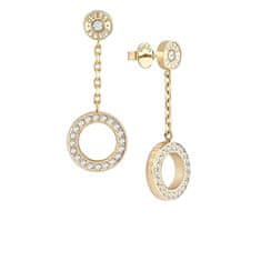 Guess Stylové visací náušnice Circle Lights JUBE03161JWYGT/U