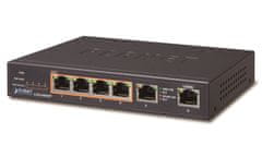 GSD-604HP PoE switch 1Gbps, 6xTP, 4xPoE 802.3at/af 30W/55W, fanless