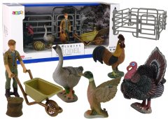 Lean-toys Velká sada figurek Farm Village Turecko Slepice Kohout Ta