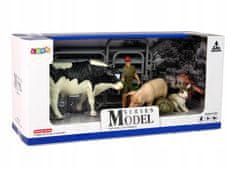 Lean-toys Velká sada figurek Farm Village Cow Prase Hare