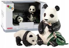 Lean-toys Sada figurek Pandy velké s mládětem a Bamboo Fi
