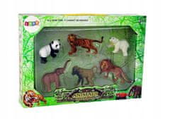 Lean-toys Sada 6 figurek Wild Safari Animals T Figure