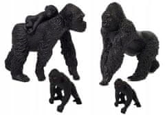 Lean-toys Sada safari zvířat figurky, hroši, gorily