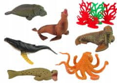 Lean-toys Mořská zvířátka Ryby Set Figurky Příslušenství 24