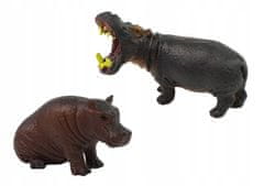 Lean-toys Sada figurek Afrika Divoká zvířata Hippo Z