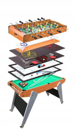 Lean-toys Mobilní herní stůl 8v1 stolní koule Bowling