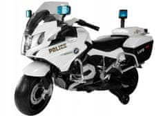 Lean-toys Bateriový motor BMW R1200 Police bílá