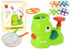 Lean-toys Arkádová hra Chyť Frisbee Elephant Catapult Green