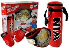 Lean-toys Boxerská sada, taška, rukavice, vítězové, box