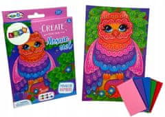 Lean-toys DIY sada barevných řezaček na mozaiku sov