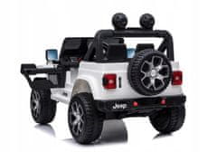 Lean-toys Baterie do auta Jeep Rubicon 4x4 Bílá