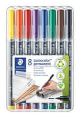 Staedtler Permanentní popisovače "Lumocolor 317 M", sada 8 barev, 0,8-1 mm 317 WP8
