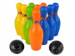 Lean-toys Barevná bowlingová sada 10 ks. Míč 20 cm