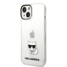 Karl Lagerfeld  Choupette Logo Zadní Kryt pro iPhone 14 Plus Transparent