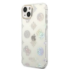 Guess  PC/TPU Peony Glitter Zadní kryt pro iPhone 14 Plus White