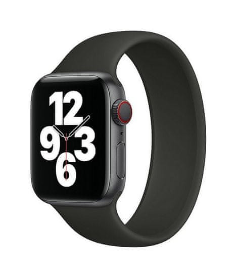 TopQ Silikonový řemínek Basic pro Apple Watch 3-4-5-6-SE 42-44mm černý 60340