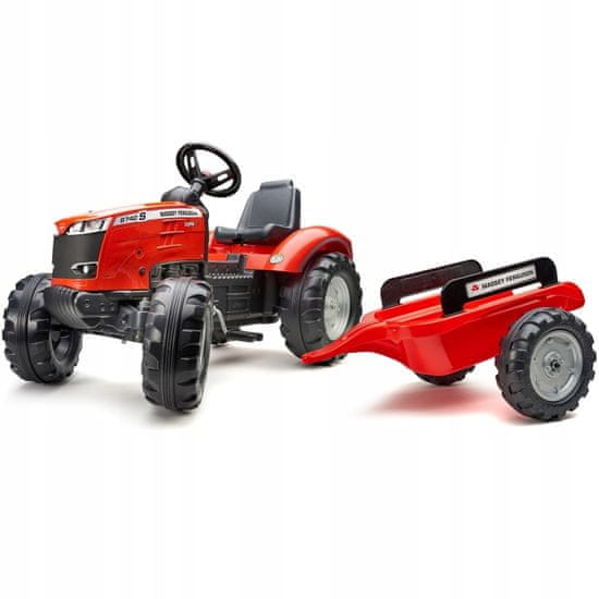 Falk Traktor Massey Ferguson červený na pedálech s