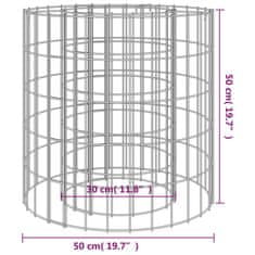 Greatstore Gabionové ohniště Ø 50 cm pozinkovaná ocel