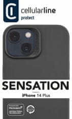 CellularLine Ochranný silikonový kryt Sensation pro Apple iPhone 14 Plus, černý