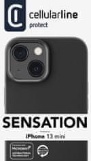 CellularLine Ochranný silikonový kryt Sensation pro Apple iPhone 13 Mini, černý