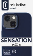 CellularLine Ochranný silikonový kryt Sensation pro Apple iPhone 13, modrý