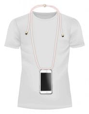 CellularLine Transparentní zadní kryt Neck-Case s růžovou šňůrkou na krk pro Apple iPhone 7/8/SE (2020/2022)