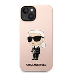 Karl Lagerfeld  Liquid Silicone Ikonik NFT Zadní Kryt pro iPhone 14 Plus Pink