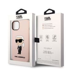 Karl Lagerfeld  Liquid Silicone Ikonik NFT Zadní Kryt pro iPhone 14 Plus Pink