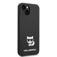 Karl Lagerfeld  Liquid Silicone Choupette Zadní Kryt pro iPhone 14 Plus Black