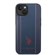 U.S. Polo Assn.  PU Leather Stitched Lines Zadní Kryt pro iPhone 14 Plus Navy