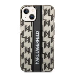 Karl Lagerfeld  Monogram Vertical Stripe Zadní Kryt pro iPhone 14 Plus Black