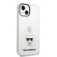 Karl Lagerfeld  Choupette Logo Zadní Kryt pro iPhone 14 Plus Transparent