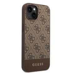 Guess  4G Stripe Zadní Kryt pro iPhone 14 Plus Brown