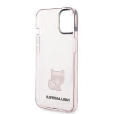 Karl Lagerfeld  Choupette Logo Zadní Kryt pro iPhone 14 Plus Pink