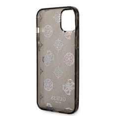 Guess  PC/TPU Peony Glitter Zadní kryt pro iPhone 14 Plus Black