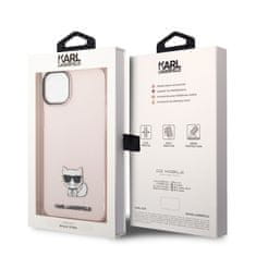 Karl Lagerfeld  Choupette Logo Zadní Kryt pro iPhone 14 Plus Pink