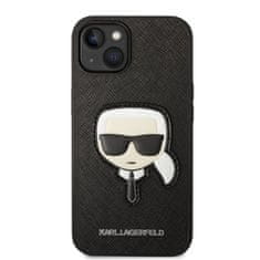 Karl Lagerfeld  PU Saffiano Karl Head Zadní Kryt pro iPhone 14 Plus Black