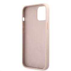 Guess  PU 4G Metal Logo Zadní Kryt pro iPhone 12 Pro Max Pink