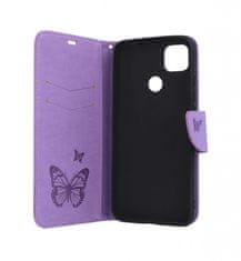 TopQ Pouzdro Xiaomi Redmi 9C knížkové Butterfly fialové 56118