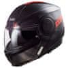 SCOPE HAMR výklopná helma černá/šedá-titan/červená vel.L