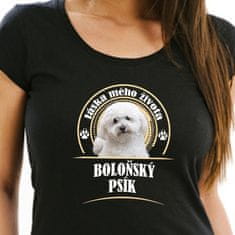 STRIKER Dámské tričko boloňský psík Barva: Černá, Velikost: S