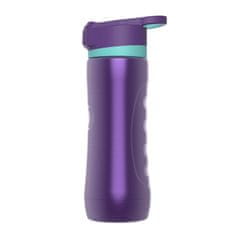 QUOKKA Quokka Spring, Sportovní nerezová láhev s výsuvným náustkem VIOLET 600ml, 11824