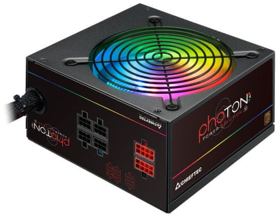 Chieftec zdroj CTG-650C-RGB / Photon Series / 650W / 120mm fan / akt. PFC / modulární kabeláž / 80PLUS Bronze