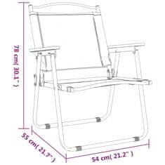 Vidaxl Kempingové židle 2 ks zelené 54 x 55 x 78 cm oxfordská látka