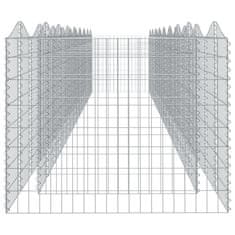 Petromila Klenutý gabion vyvýšený záhon 800x100x100 cm pozinkované železo