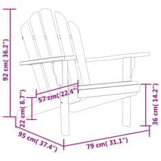 Greatstore Zahradní židle Adirondack 2 ks 79 x 95 x 92 cm masivní teak